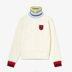 WomenV0ZN2673 White R1T Lacoste x Goop Ribbed Wool Zip Sweater - Image 3