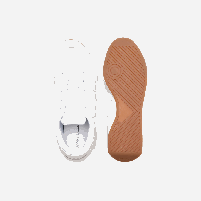 WomenV0ZN2760 White & Off White 65T Lacoste x Goop G80 Leather Sneakers - Image 4