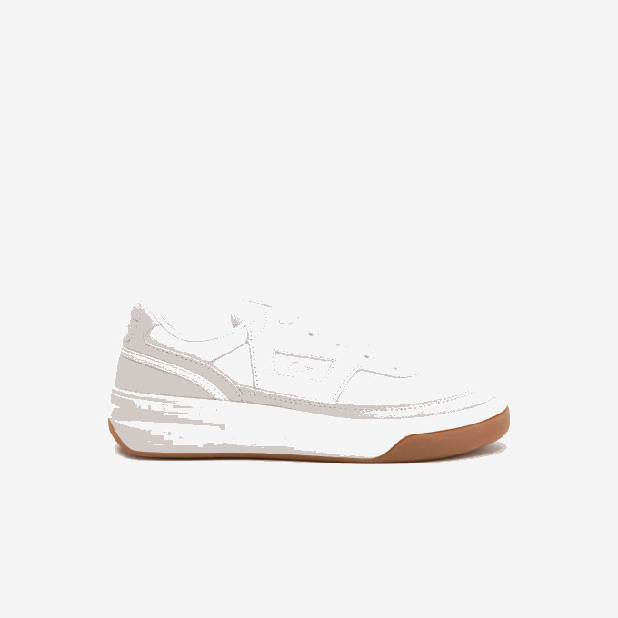 WomenV0ZN2760 White & Off White 65T Lacoste x Goop G80 Leather Sneakers - Image 1