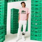 WomenV0ZN879 Pink 7SY Lacoste x Minecraft Print Organic Cotton T-Shirt - Image 6