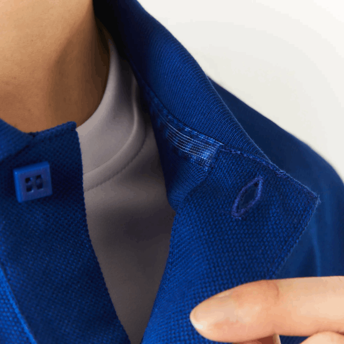 WomenV0ZN942 Blue BDM Lacoste x Minecraft Classic Fit Organic Cotton Polo - Image 4
